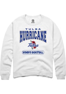 Summit Sportswear Tulsa Golden Hurricane Mens White Women's Basketball Long Sleeve Crew Sweatshirt
