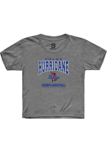 Summit Sportswear Tulsa Golden Hurricane Youth Grey Women's Basketball Short Sleeve T-Shirt