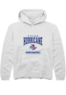 Summit Sportswear Tulsa Golden Hurricane Youth White Women's Basketball Long Sleeve Hoodie