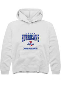 Summit Sportswear Tulsa Golden Hurricane Youth White Women's Cross Country Long Sleeve Hoodie