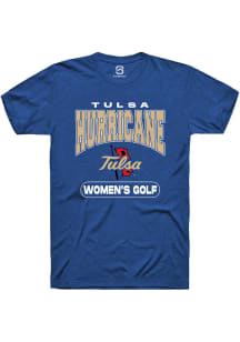 Summit Sportswear Tulsa Golden Hurricane Blue Women's Golf Short Sleeve T Shirt
