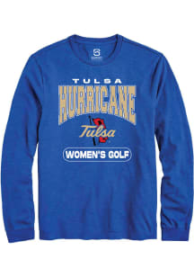 Summit Sportswear Tulsa Golden Hurricane Blue Women's Golf Long Sleeve T Shirt