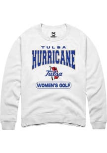 Summit Sportswear Tulsa Golden Hurricane Mens White Women's Golf Long Sleeve Crew Sweatshirt