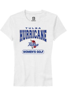 Summit Sportswear Tulsa Golden Hurricane Womens White Women's Golf Short Sleeve T-Shirt