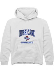 Summit Sportswear Tulsa Golden Hurricane Youth White Women's Golf Long Sleeve Hoodie