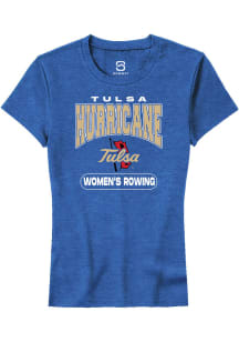 Summit Sportswear Tulsa Golden Hurricane Womens Blue Rowing Short Sleeve T-Shirt