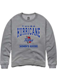 Summit Sportswear Tulsa Golden Hurricane Mens Grey Women's Soccer Long Sleeve Crew Sweatshirt
