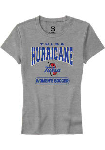 Summit Sportswear Tulsa Golden Hurricane Womens Grey Women's Soccer Short Sleeve T-Shirt