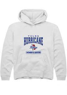 Summit Sportswear Tulsa Golden Hurricane Youth White Women's Soccer Long Sleeve Hoodie