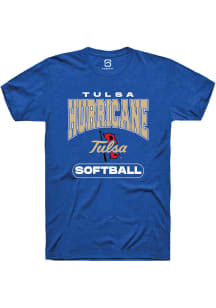 Summit Sportswear Tulsa Golden Hurricane Blue Softball Short Sleeve T Shirt