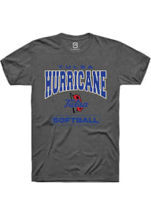 Summit Sportswear Tulsa Golden Hurricane Grey Softball Short Sleeve T Shirt