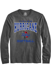 Summit Sportswear Tulsa Golden Hurricane Grey Softball Long Sleeve T Shirt