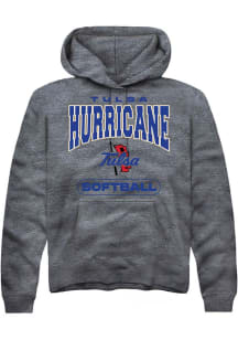 Summit Sportswear Tulsa Golden Hurricane Mens Grey Softball Long Sleeve Hoodie