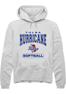 Summit Sportswear Tulsa Golden Hurricane Mens White Softball Long Sleeve Hoodie