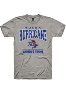 Summit Sportswear Tulsa Golden Hurricane Grey Women's Tennis Short Sleeve T Shirt