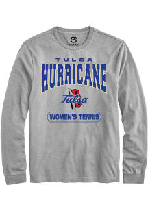 Summit Sportswear Tulsa Golden Hurricane Grey Women's Tennis Long Sleeve T Shirt