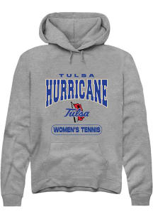 Summit Sportswear Tulsa Golden Hurricane Mens Grey Women's Tennis Long Sleeve Hoodie