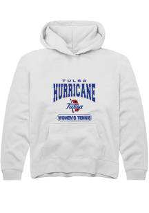 Summit Sportswear Tulsa Golden Hurricane Youth White Women's Tennis Long Sleeve Hoodie