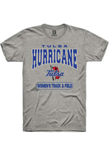 Summit Sportswear Tulsa Golden Hurricane Grey Women's Track & Field Short Sleeve T Shirt