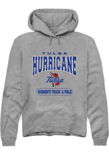 Summit Sportswear Tulsa Golden Hurricane Mens Grey Women's Track & Field Long Sleeve Hoodie