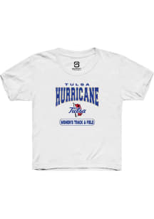 Summit Sportswear Tulsa Golden Hurricane Youth White Women's Track & Field Short Sleeve T-Shirt