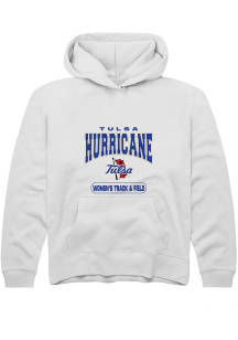 Summit Sportswear Tulsa Golden Hurricane Youth White Women's Track & Field Long Sleeve Hoodie