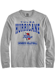 Summit Sportswear Tulsa Golden Hurricane Grey Volleyball Long Sleeve T Shirt