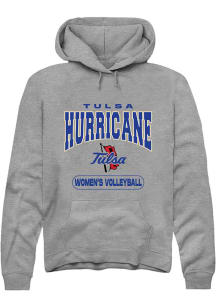 Summit Sportswear Tulsa Golden Hurricane Mens Grey Volleyball Long Sleeve Hoodie