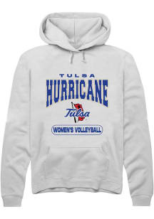 Summit Sportswear Tulsa Golden Hurricane Mens White Volleyball Long Sleeve Hoodie