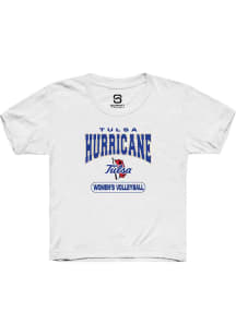 Summit Sportswear Tulsa Golden Hurricane Youth White Volleyball Short Sleeve T-Shirt