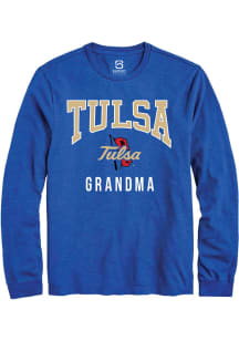 Summit Sportswear Tulsa Golden Hurricane Blue Grandma Long Sleeve T Shirt