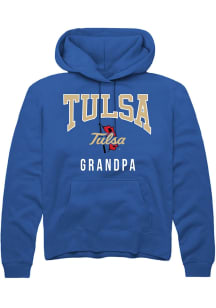 Summit Sportswear Tulsa Golden Hurricane Mens Blue Grandpa Long Sleeve Hoodie