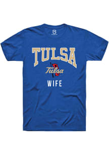 Summit Sportswear Tulsa Golden Hurricane Blue Wife Short Sleeve T Shirt