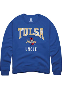 Summit Sportswear Tulsa Golden Hurricane Mens Blue Uncle Long Sleeve Crew Sweatshirt