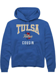 Summit Sportswear Tulsa Golden Hurricane Mens Blue Cousin Long Sleeve Hoodie