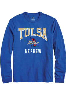 Summit Sportswear Tulsa Golden Hurricane Blue Nephew Long Sleeve T Shirt