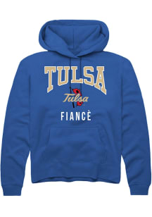 Summit Sportswear Tulsa Golden Hurricane Mens Blue Fiancé Long Sleeve Hoodie