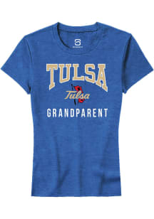 Summit Sportswear Tulsa Golden Hurricane Womens Blue Grandparent Short Sleeve T-Shirt