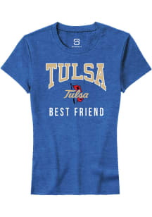 Summit Sportswear Tulsa Golden Hurricane Womens Blue Best Friend Short Sleeve T-Shirt