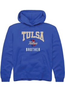 Summit Sportswear Tulsa Golden Hurricane Youth Blue Brother Long Sleeve Hoodie