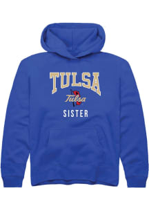 Summit Sportswear Tulsa Golden Hurricane Youth Blue Sister Long Sleeve Hoodie