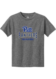 Summit Sportswear Pitt Panthers Youth Grey Band Short Sleeve T-Shirt