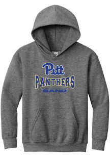 Summit Sportswear Pitt Panthers Youth Grey Band Long Sleeve Hoodie