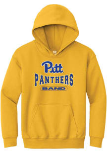 Summit Sportswear Pitt Panthers Youth Gold Band Long Sleeve Hoodie