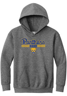 Summit Sportswear Pitt Panthers Youth Grey Band Bars Long Sleeve Hoodie