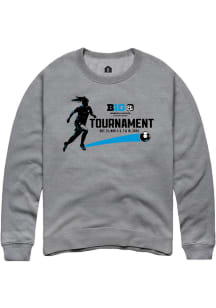 Rally Big Ten Mens Graphite Women's Soccer Championship Long Sleeve Crew Sweatshirt