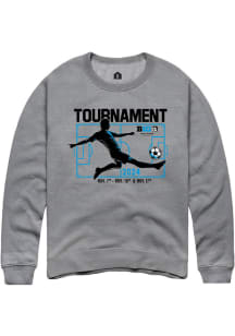 Rally Big Ten Mens Graphite Men's Soccer Championship Long Sleeve Crew Sweatshirt