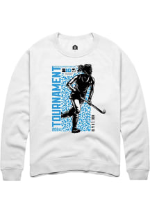 Rally Big Ten Mens White Field Hockey Championship Long Sleeve Crew Sweatshirt