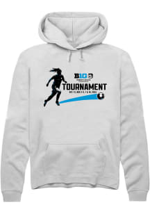 Rally Big Ten Mens White Women's Soccer Championship Long Sleeve Hoodie