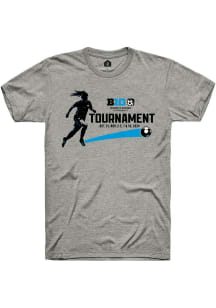 Rally Big Ten Grey Women's Soccer Championship Short Sleeve Fashion T Shirt